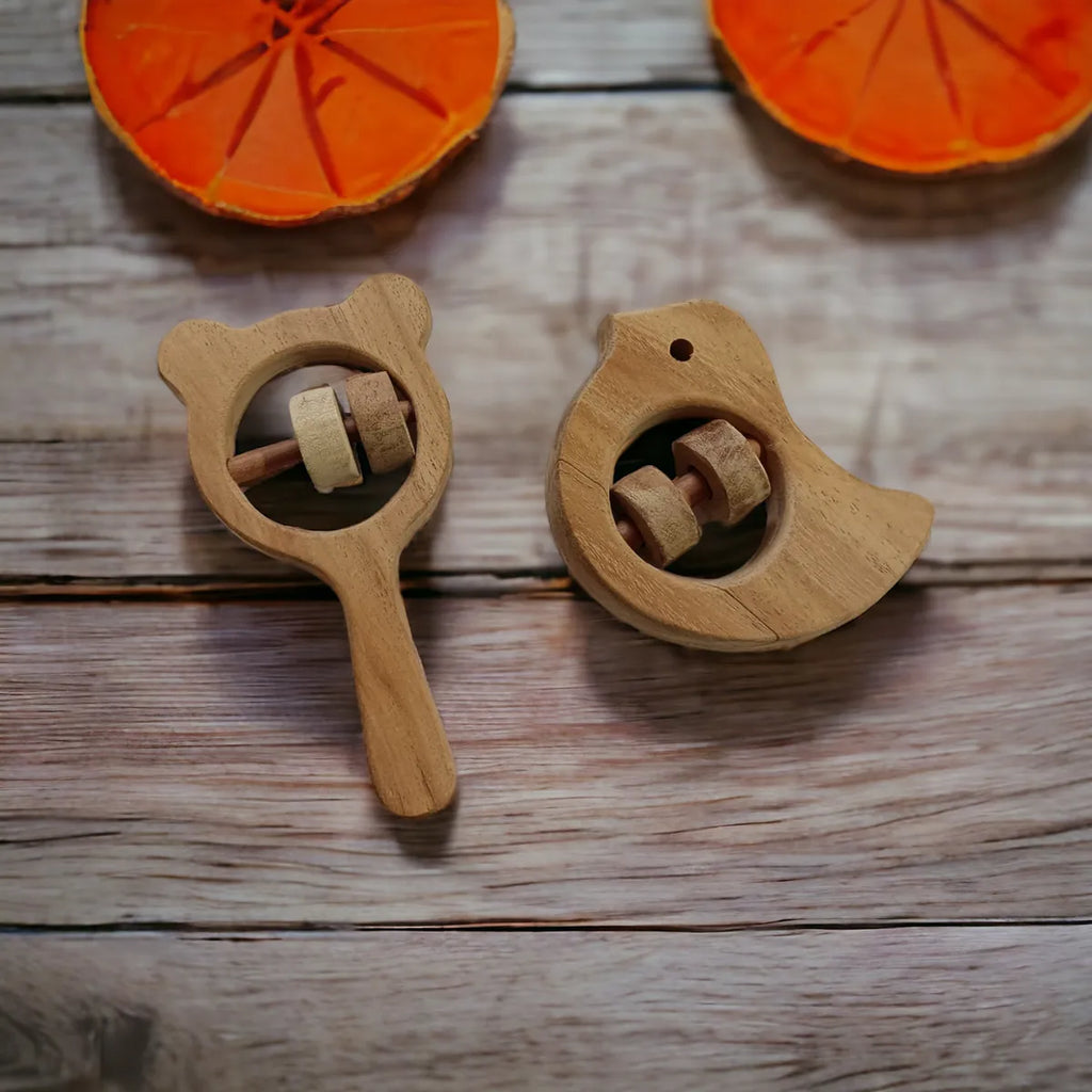 Neem Wood Baby Teethers & Rattles