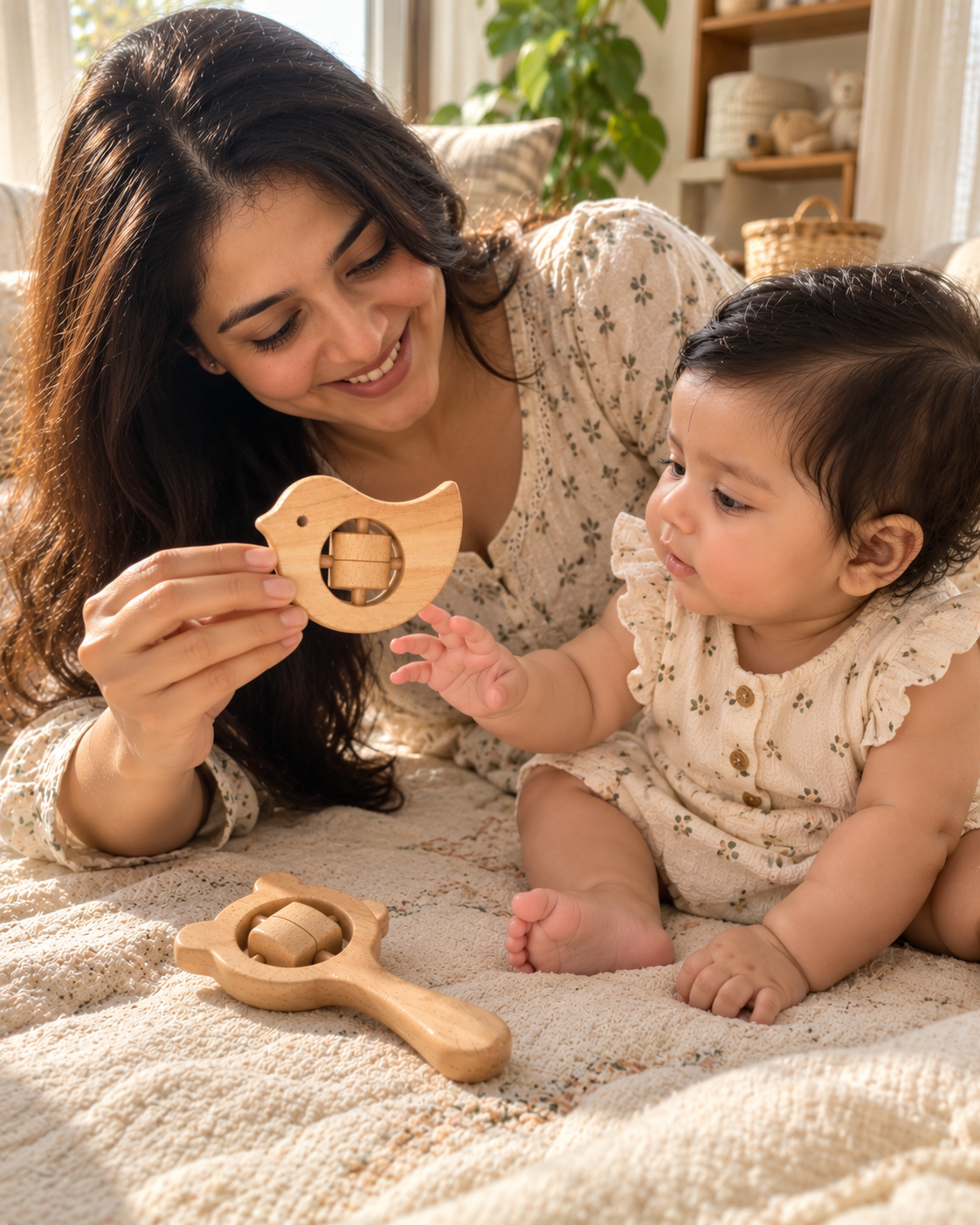 Neem Wood Baby Teethers & Rattles
